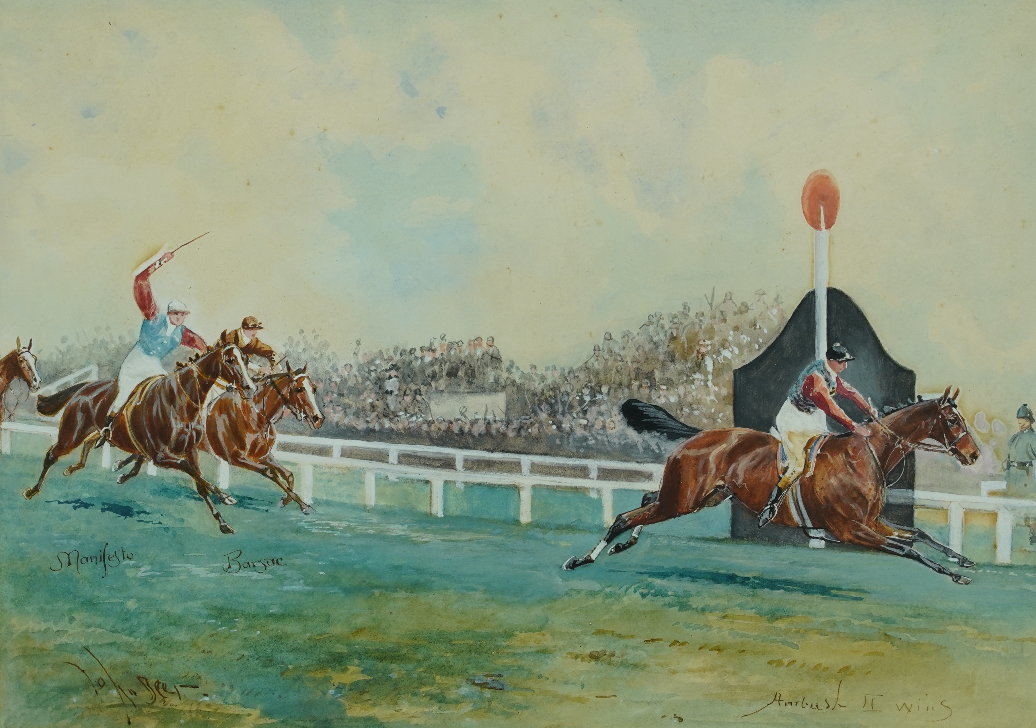 John Beer (c.1860-c.1930), 'Ambush II Wins'